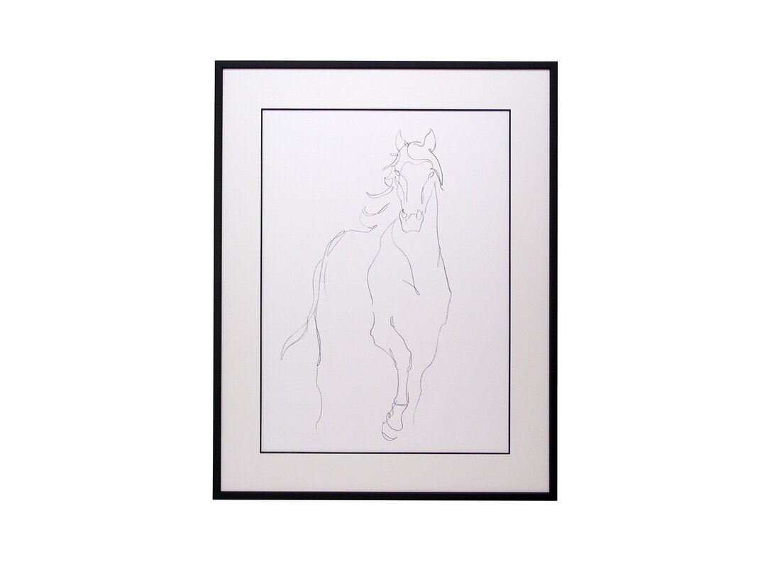 Obraz Kler Accessories Kontur Konia 62x79 cm, materiał drewno